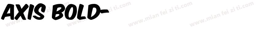 Axis Bold字体转换